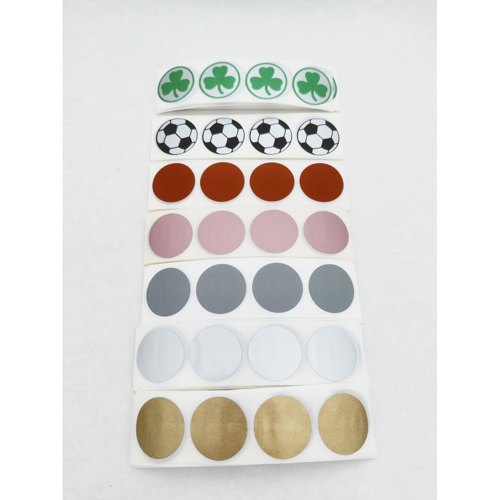 

100PCS 25mm "1" Inch Round Circle Scratch Off Stickers For DIY Lucky Promotional Game Gift Cards