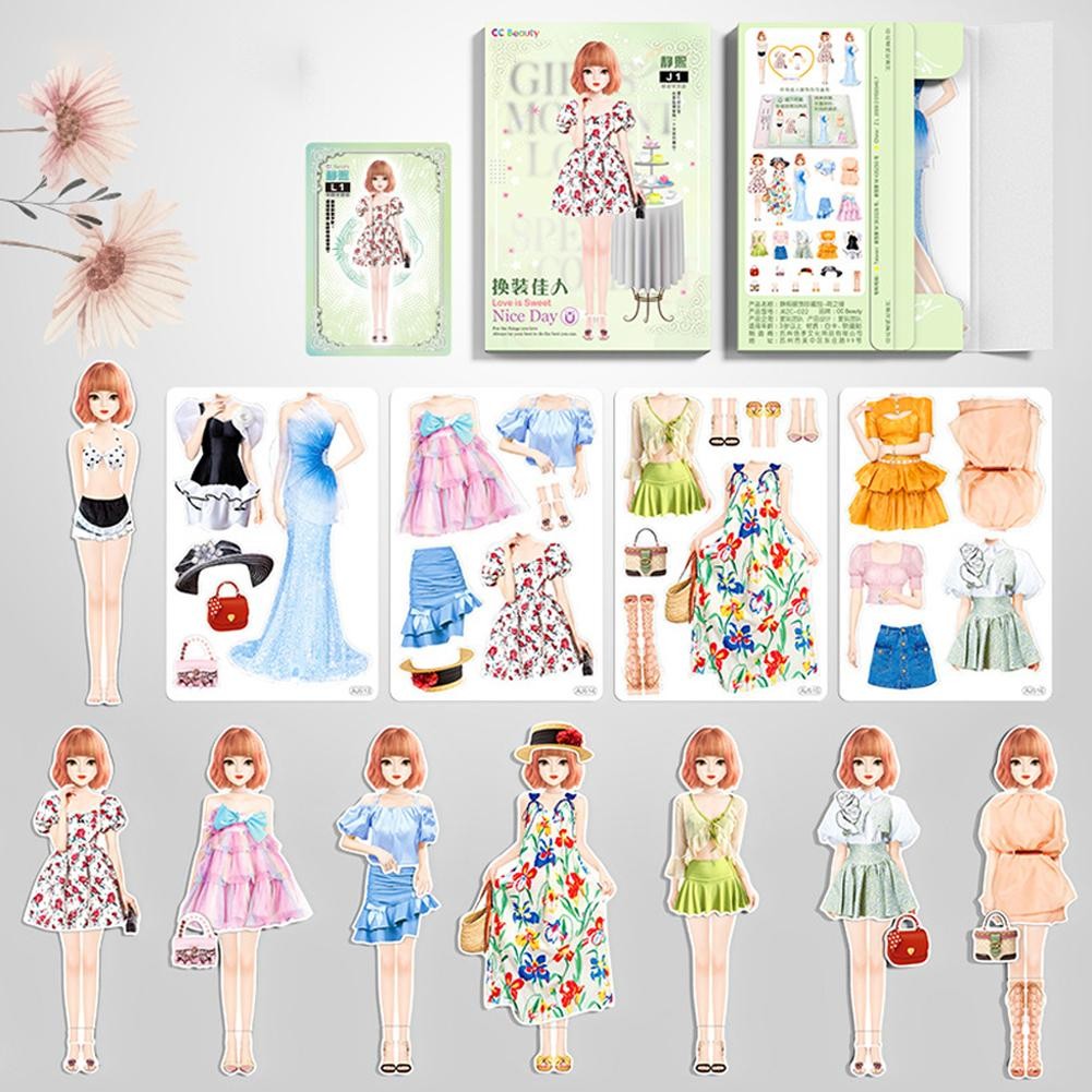 Magnetic Dress Up Princess Creative Clothes Dress Up Toy Dolls Created Imagine Set Birthday Gift For
