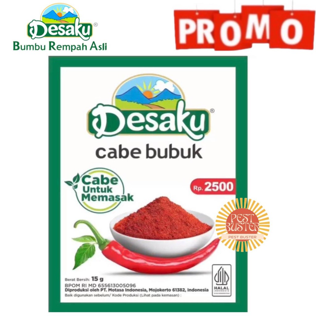 

DESAKU CABE BUBUK SACHET BUMBU DAPUR INSTAN HALAL BPOM ORIGINAL