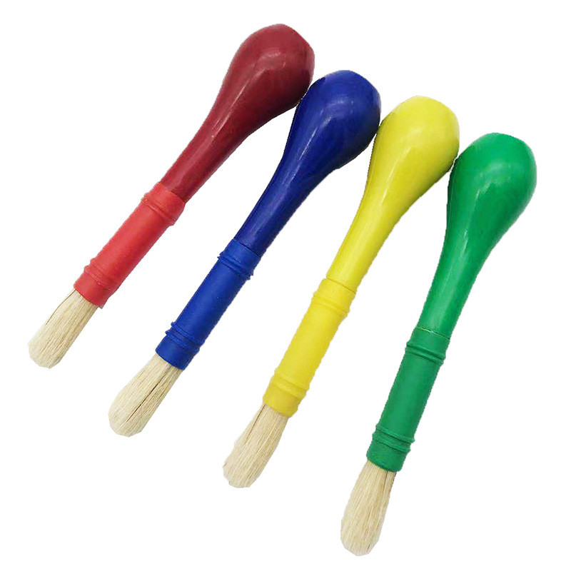 

4pcs Kids Paint Brushes Jumbo Children's Artist Bristle Paint Brushes Washable Chubby Toddler Tempera Brushes for Kids Painting