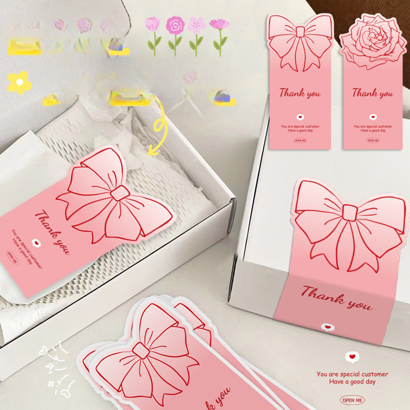 

Sticker Panjang Thank You Model Pita Segel Makanan Cake Stiker 50Pcs - BC0543