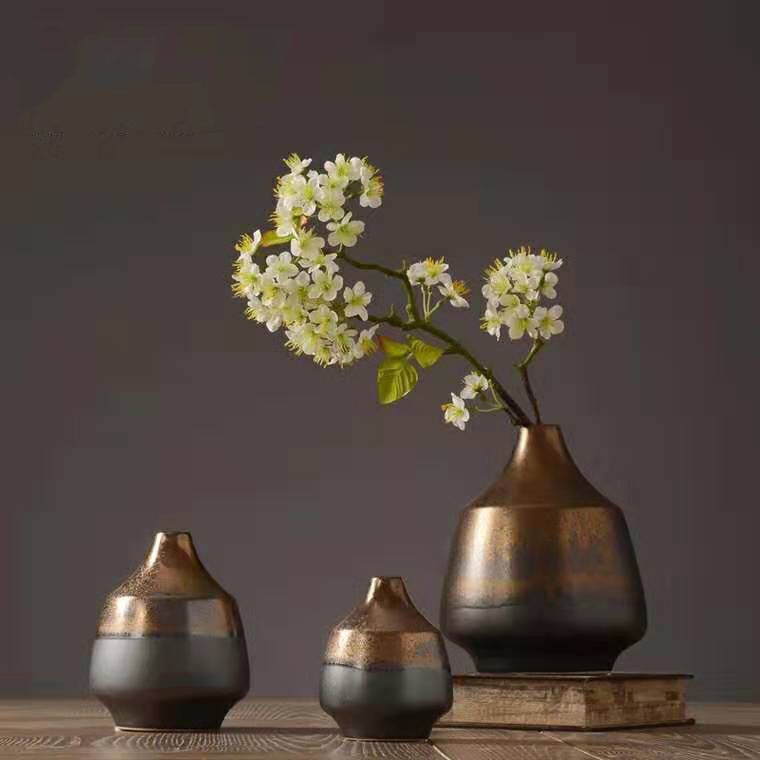 

American Nordic Ceramic Living Room Flower Arrangement Vase Home TV Cabinet Soft Decoration Entrance Art