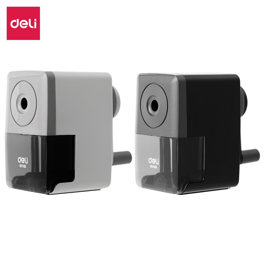 Deli Rotary Pencil Sharpener Machine Pencil Cutter Office Stationery School Hand Crank Pencil Sharpe