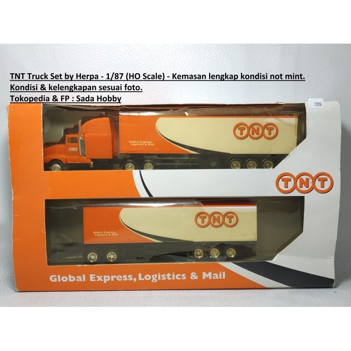 Herpa HO 1/87 Kenworth T600 Double Containers TNT Global Express, Logistics & Mail