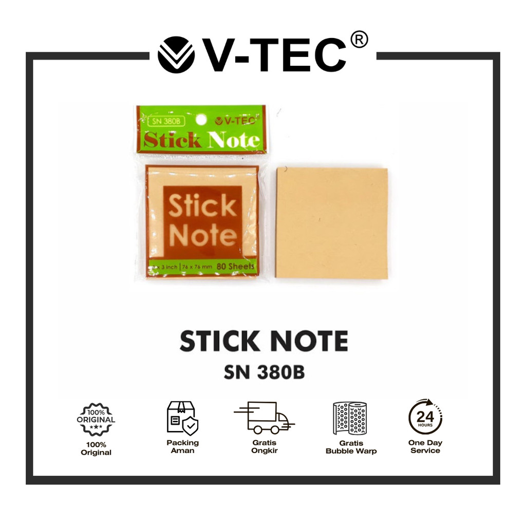 

V-TEC STICKY NOTE SN 380B POLOS PCS