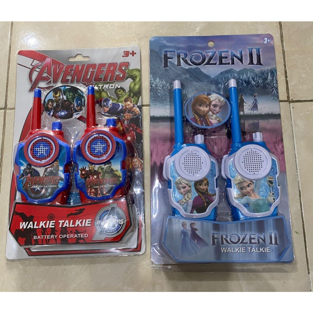 Mainan HT Walkie Talkie Frozen Dan Avengers / Mainan Telepon HT Murah
