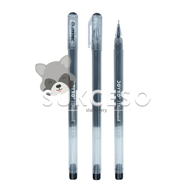 

Joyko Gel Pen GP-212 Black 0.5mm iDiamond Pulpen Gel Warna Hitam