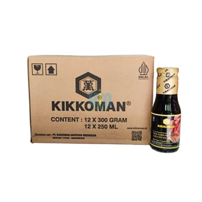 

Kikkoman Teriyaki Blackpaper Sauce 300g x 12 Pcs Halal