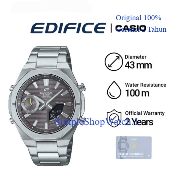 Original 100% Casio Edifice Smartphone Link ECB-S10D-8A Jam Tangan Pria  Garansi GAP 2 THN