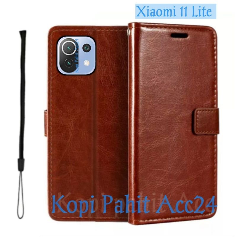 Case Untuk Hp Xiaomi Mi 11 Lite Flip Cover Wallet Sarung Hp Casing Dompet Flip Magnet