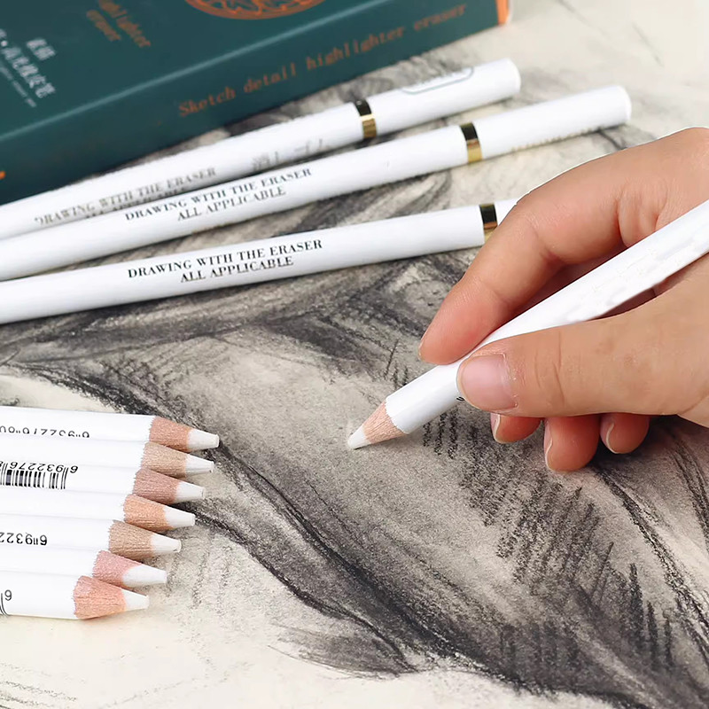 

Professional Pencil Erasers Pen Shape Rubber Erasers for Drawing Sketching Portable Cleaner Korean Stationery Office Supplies