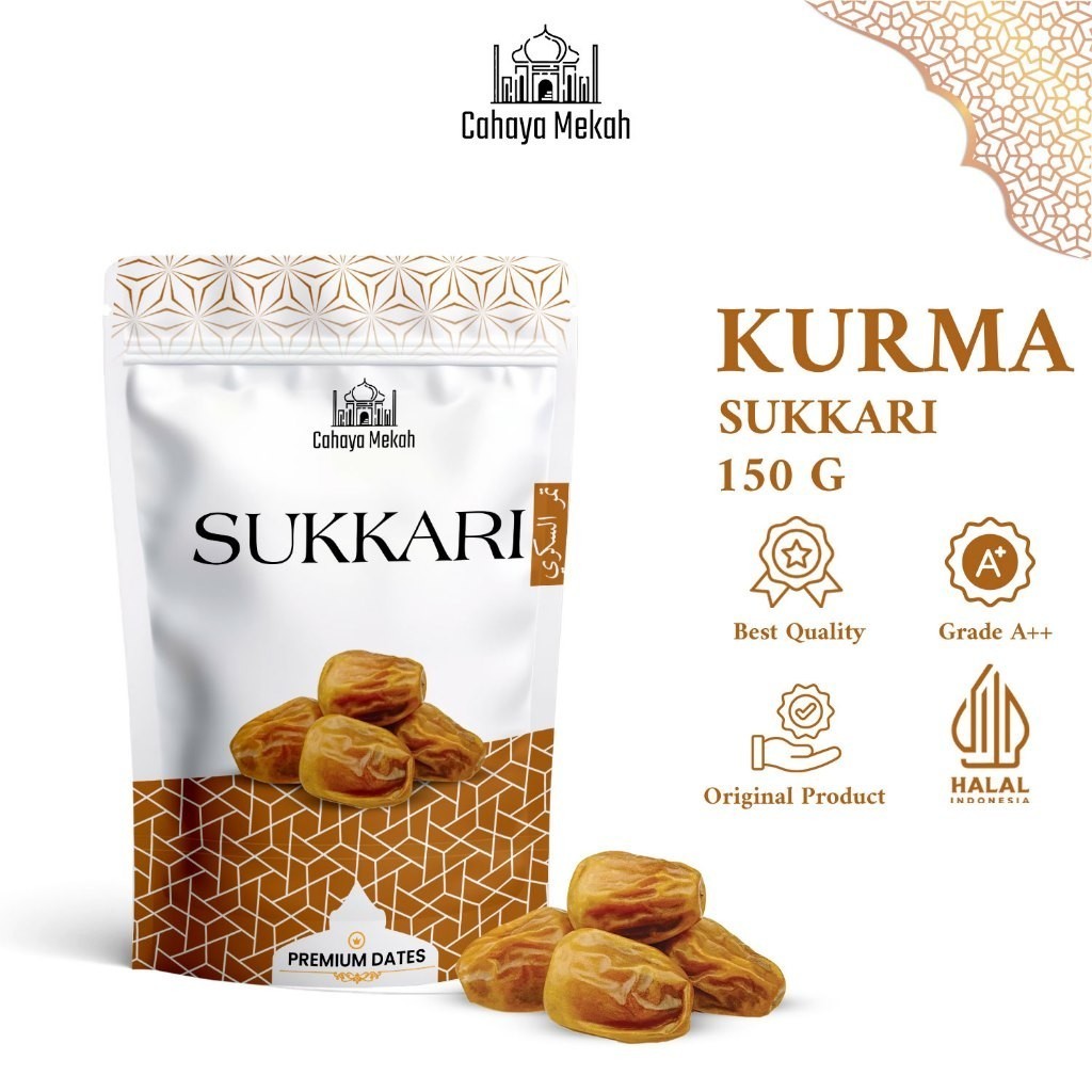 

Cahaya Mekah Kurma Sukkari 150gr Pouch Premium Original High Quality