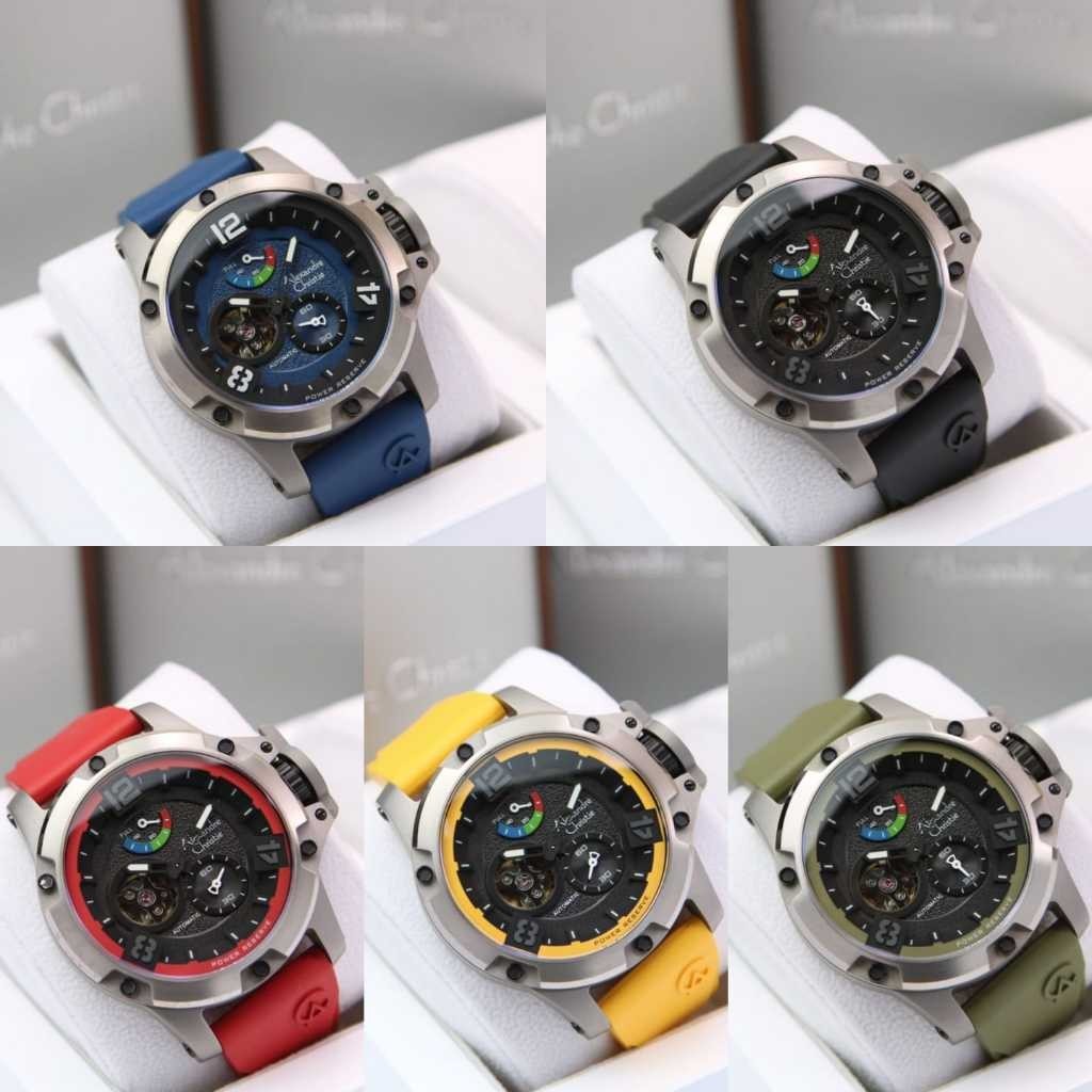 FLASH SALE Original 100% Jam Tangan Pria ALEXANDRE CHRISTIE AC 6295 AC6295 AUTOMATIC TITANIUM LIMITE
