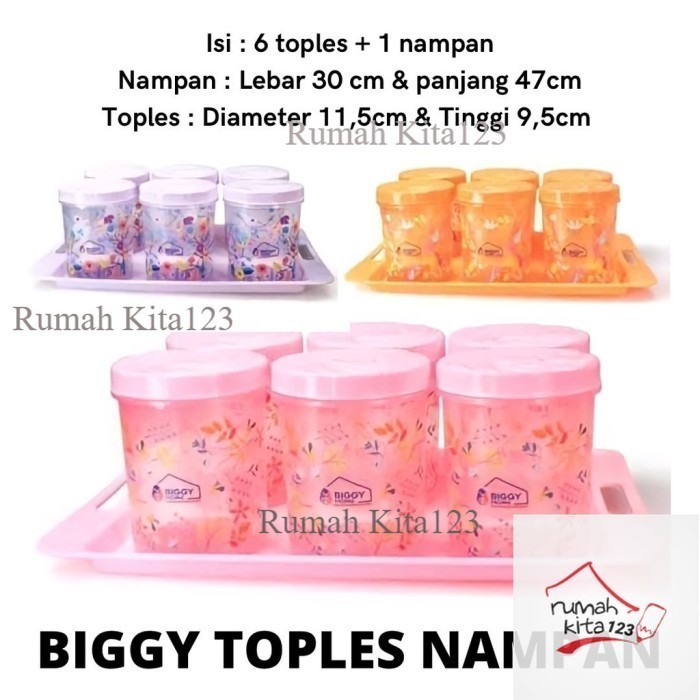 Toples Set Biggy Nampan  Tuscany Isi 6 Pcs / Toples Kue Lebaran