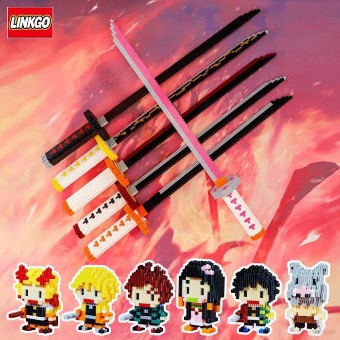 Nano Block DEMON SLAYER SWORD Series Mainan Balok Susun Edukasi Anak DIY PEDANG kimetsu no yaiba GIY