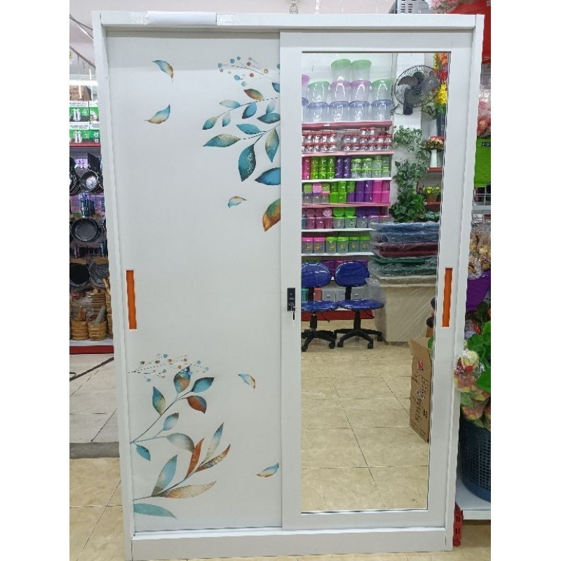 LEMARI PINTU GESER FULL KACA