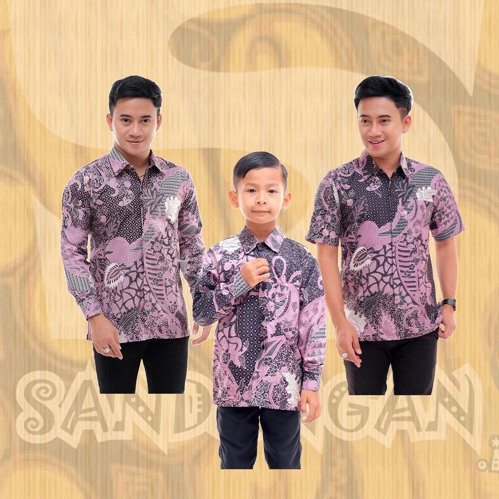 Kemeja Batik Pria Ayah Dan Anak| Kemeja Lengan Panjang Pendek | Kemeja Hem batik | Batik Pria/ BATIK