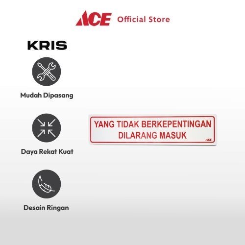 

Ace - Kris Stiker Anodized Yang Tidak Berkepentingan Dilarang Masuk