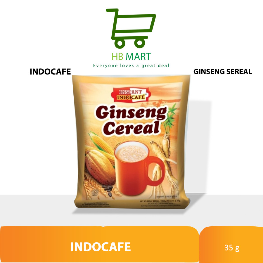

INDOCAFE INSTANT GINSENG CEREAL MINUMAN SEREAL BAG 30 SACHET X 35GR