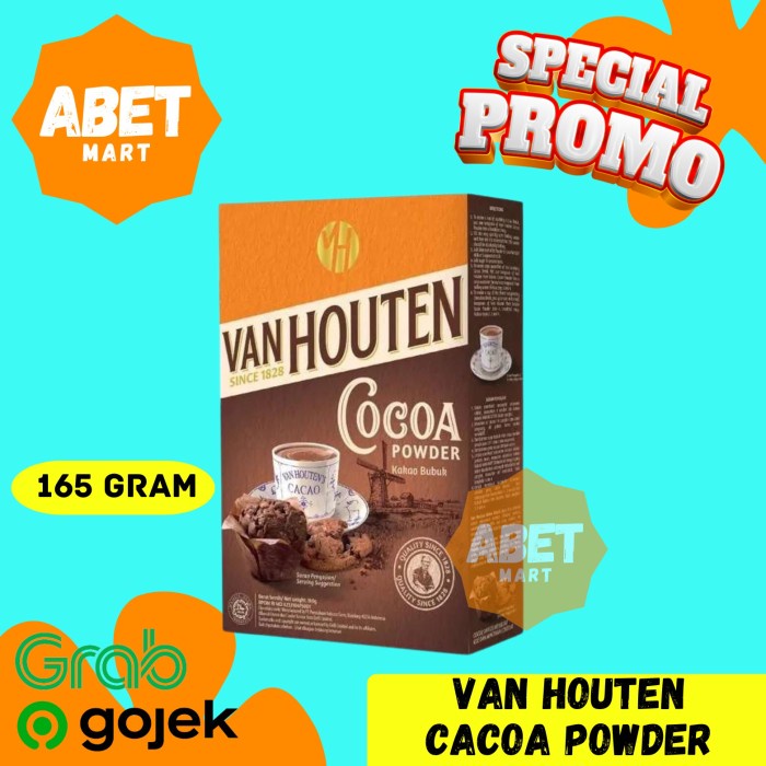 

Cocoa Powder Van Houten 165Gr - Coklat Bubuk Cokelat 165 Gr Kemasan Pc