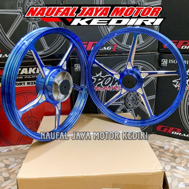 ENKEI racing pelek CNC VELG enkei FG511 PNP Jupiter warna BLUE/BIRU