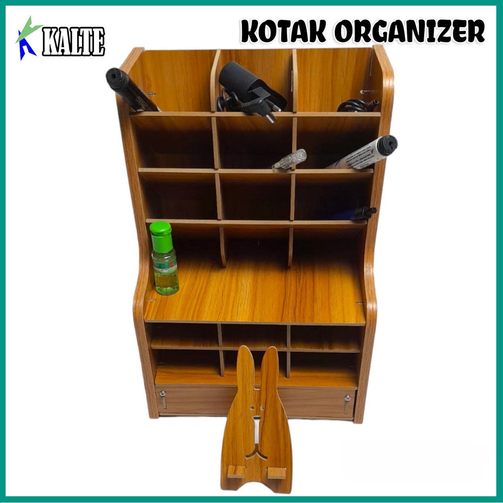 Wooden Desk Organizer DIY Pen Rak Meja Kayu Tempat Alat Tulis Multifungsi Rak Pensil
