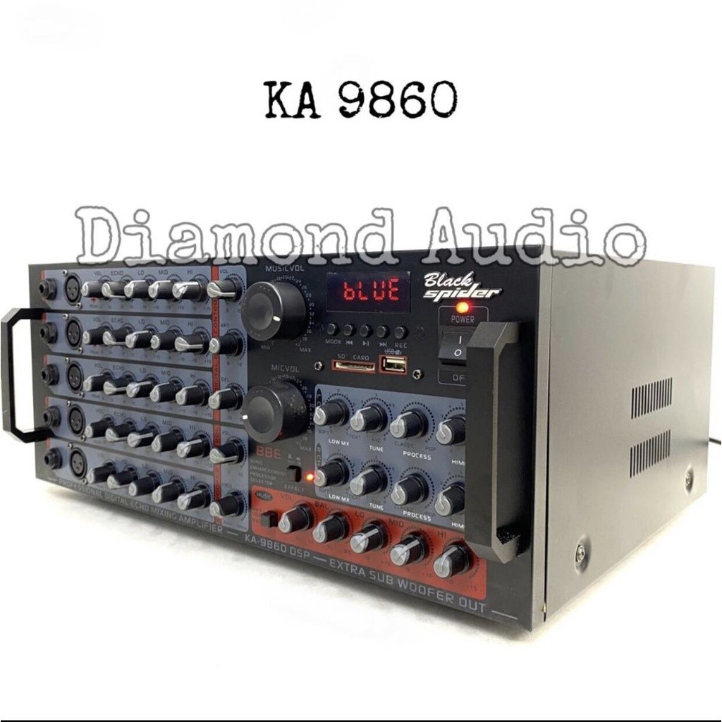 terbaru Power Amplifier Blackspider Ka9860 Usb Bluetooth Original Ampli Black Spider Ka 9860 ( BISA COD ) 2024