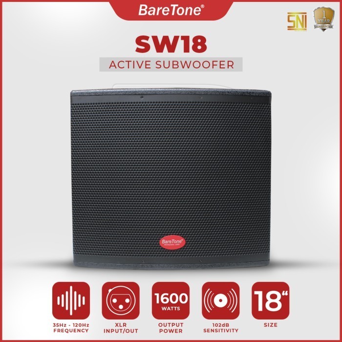 Distributor Subwoofer Speaker Aktif BareTone SW18 Type 18 Inch