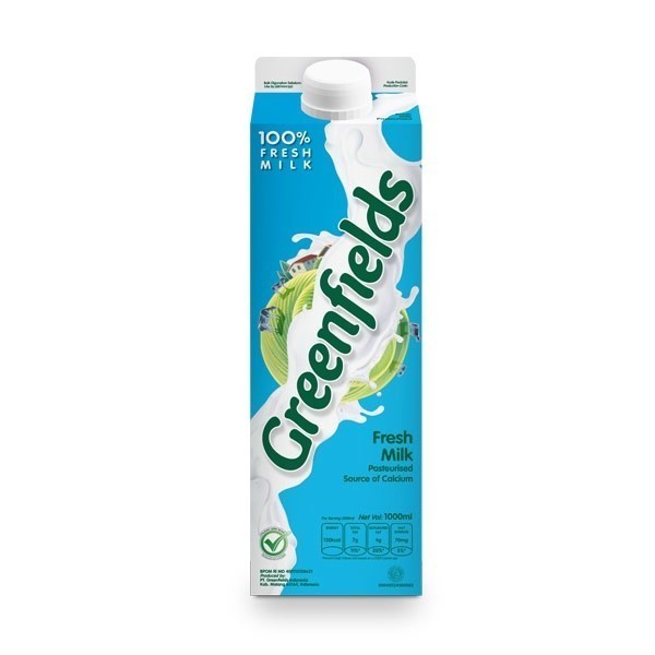 

GREENFIELDS FRESH MILK 1 LITER - SUSU * - ARM