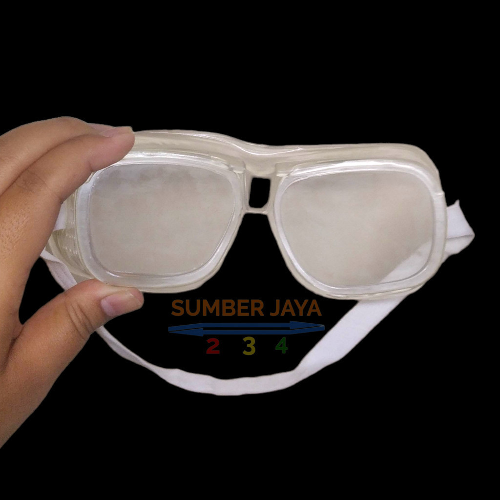 Kacamata Safety Medical  APD karet Kotak nyaman Anti Fog  / Kacamata safety