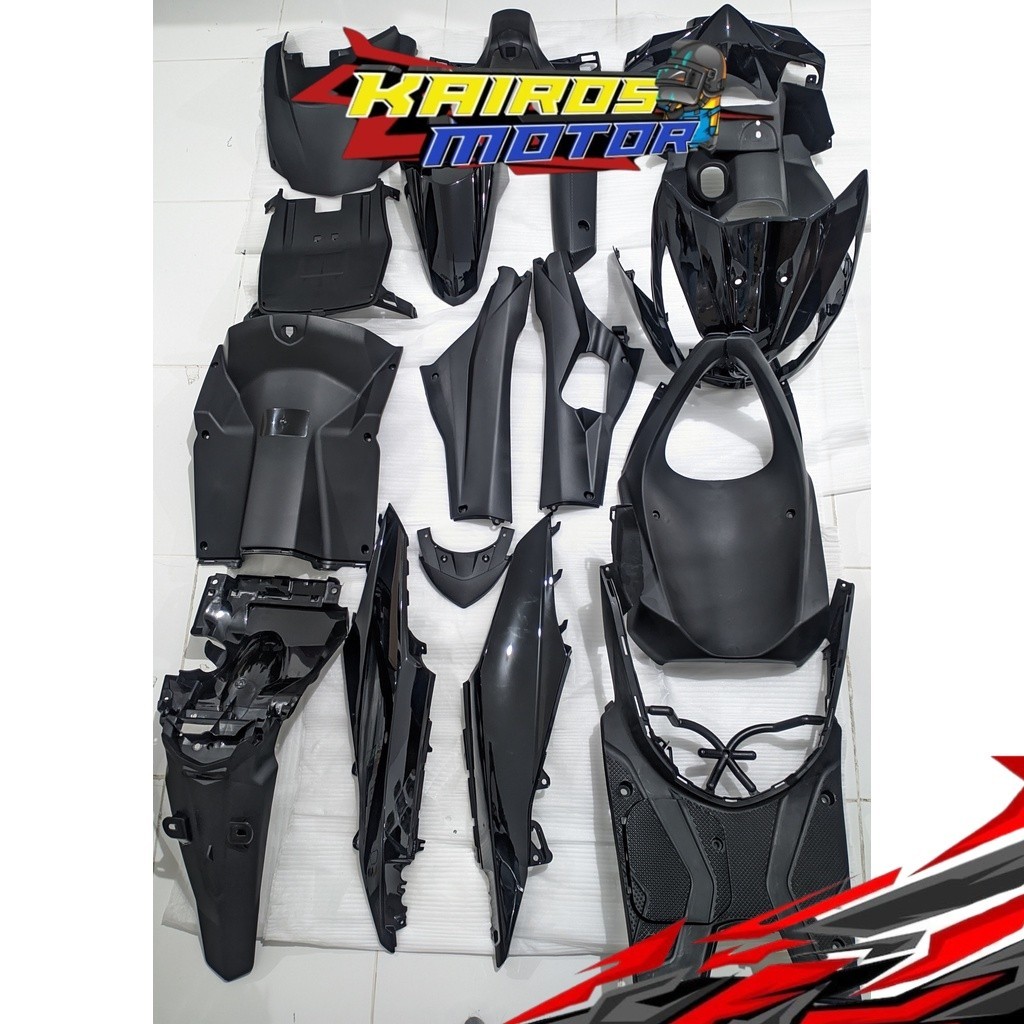 Full Body Beat FI CBS K25 2012 2013 2014 Hitam WIN | complete set bodi kasar halus motor honda injek