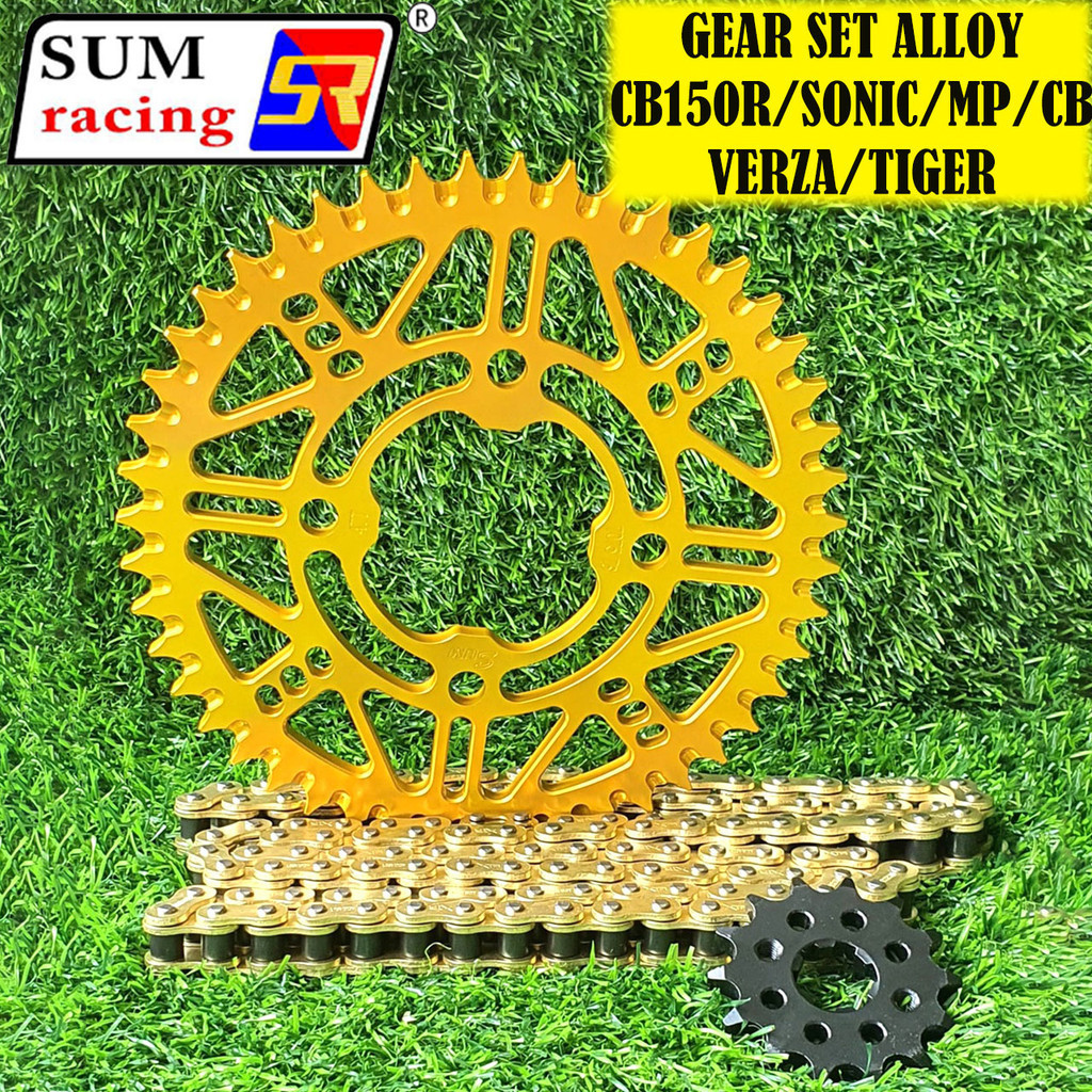 GIR SET ( GEAR SET) ALUMINIUM MEGAPRO, CB150R, VERZA, CB150R, TIGER 428 XTREME RACING ORIGINAL