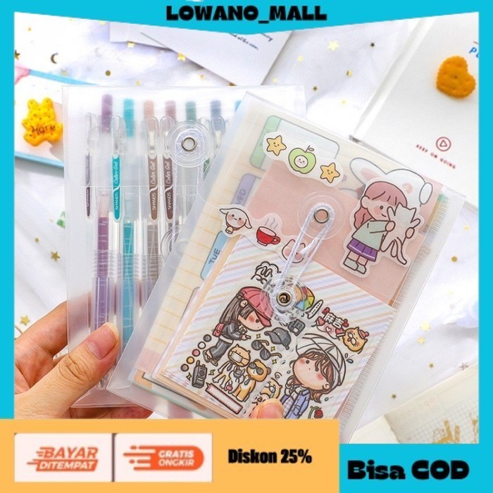 

[[LOWANOMALL]] TERLARIS Pouch Transparan Stationary Bag Serbaguna Horizontal Vertikal HORIZONTAL () COD