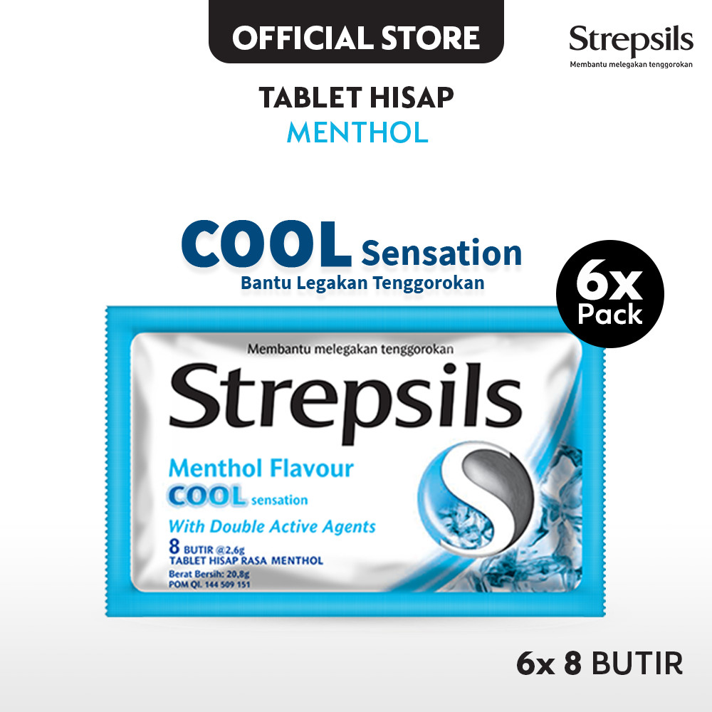 

Strepsils Cool 8s - Permen Pelega Tenggorokan x6