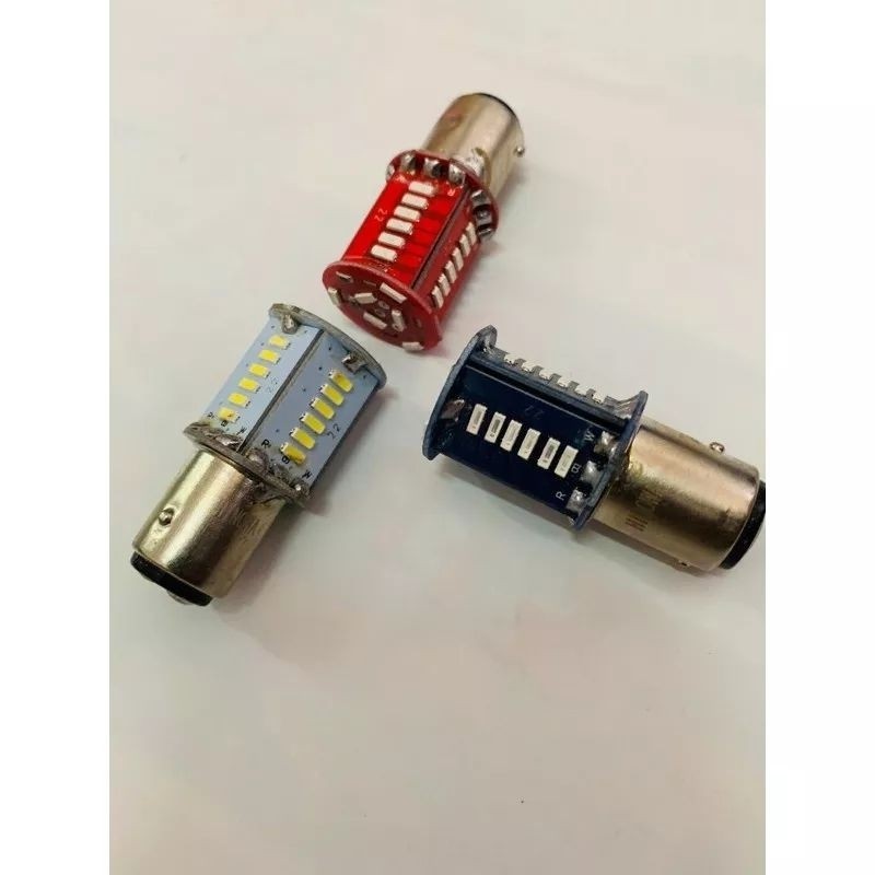 TERLARIS LAMPU REM 30 LED RUNNING KEDIP FLASH MOTOR MOBIL UNIVERSAL KAKI 2 BAYONET 1157 RUNING FLASH