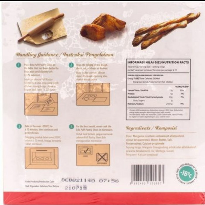 

PUFF PASTRY EDO 750GR