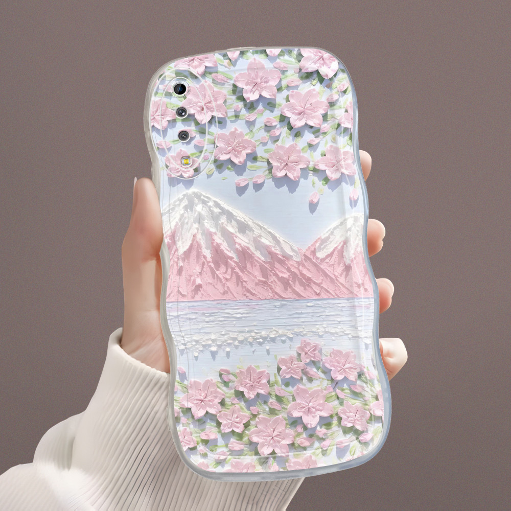 Compitable With Samsung A7 2018 A750 Phone Case Softcase Casing Hp Kesing Soft Cassing Flower 3682
