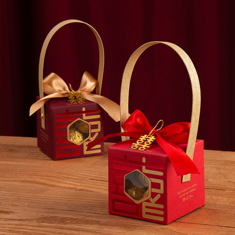 

(Delin) Kotak Souvenir Wedding 8.5cm kotak permen kotak handuk sangjit kotak shuang xi chinese wedding