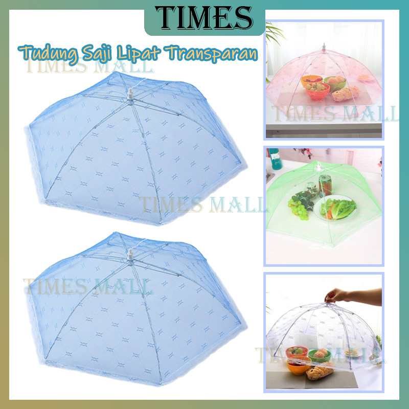 Tudung Saji Lipat Renda Payet Cantik/Penutup Makanan Lipat Ada Rangka/Pentup Makanan Minimalis Bisa 