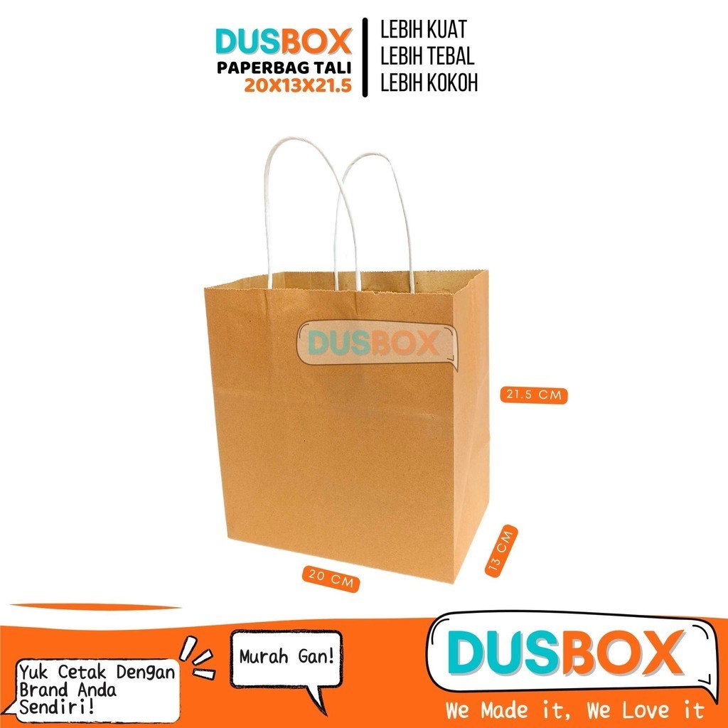 

Paperbag 20x13x21.5 Isi 10 Pcs / Paper Bag Makanan / Paper Bag tas / Tas Kertas / Goodie Bag Tas Kertas / Kantong Kertas coklat
