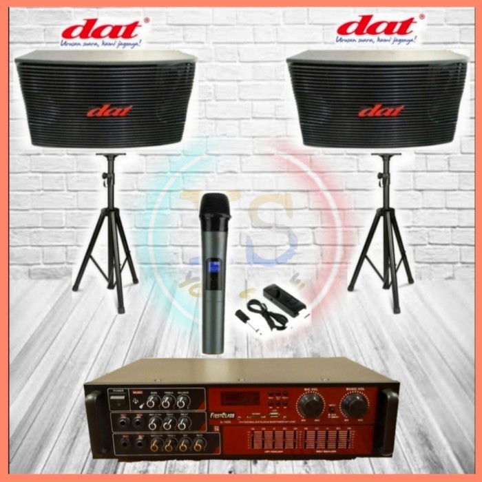 Paket Sound System Super Karaoke Speaker DAT-10 Inch Mic Wireless