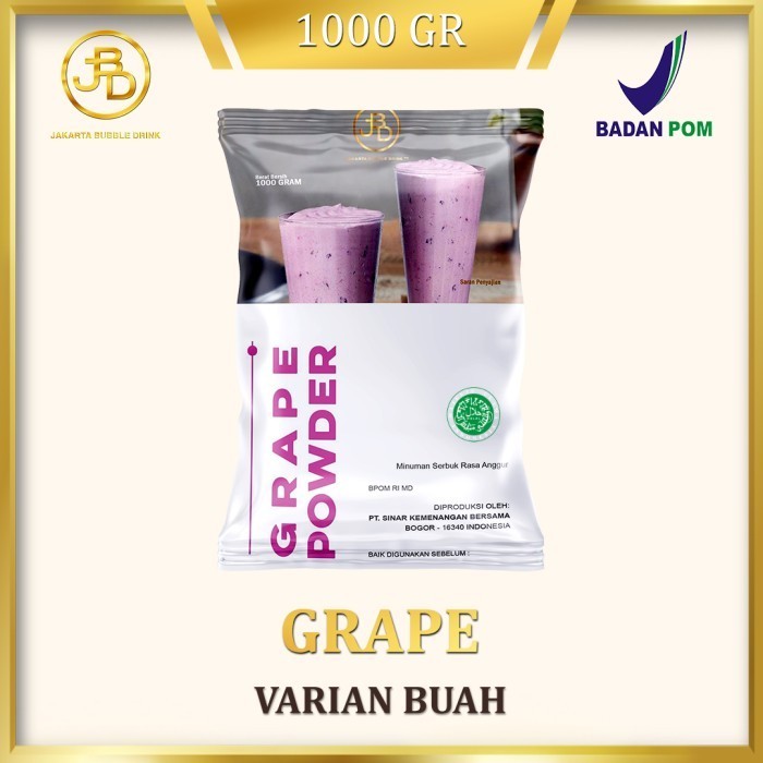 

[Ready] Bubuk Minuman Premium Grape 1Kg || Jakarta Bubble Drink