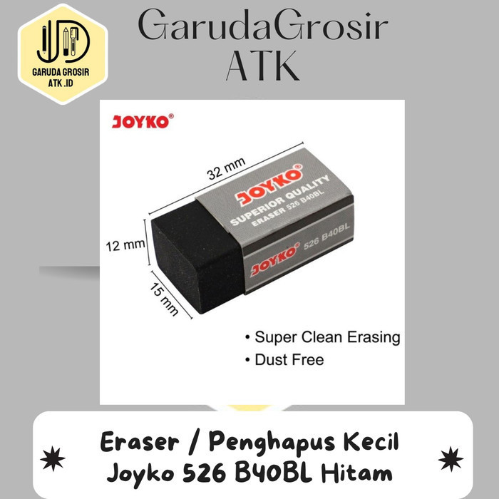 

Eraser / Penghapus Kecil Joyko 526 B40BL Hitam