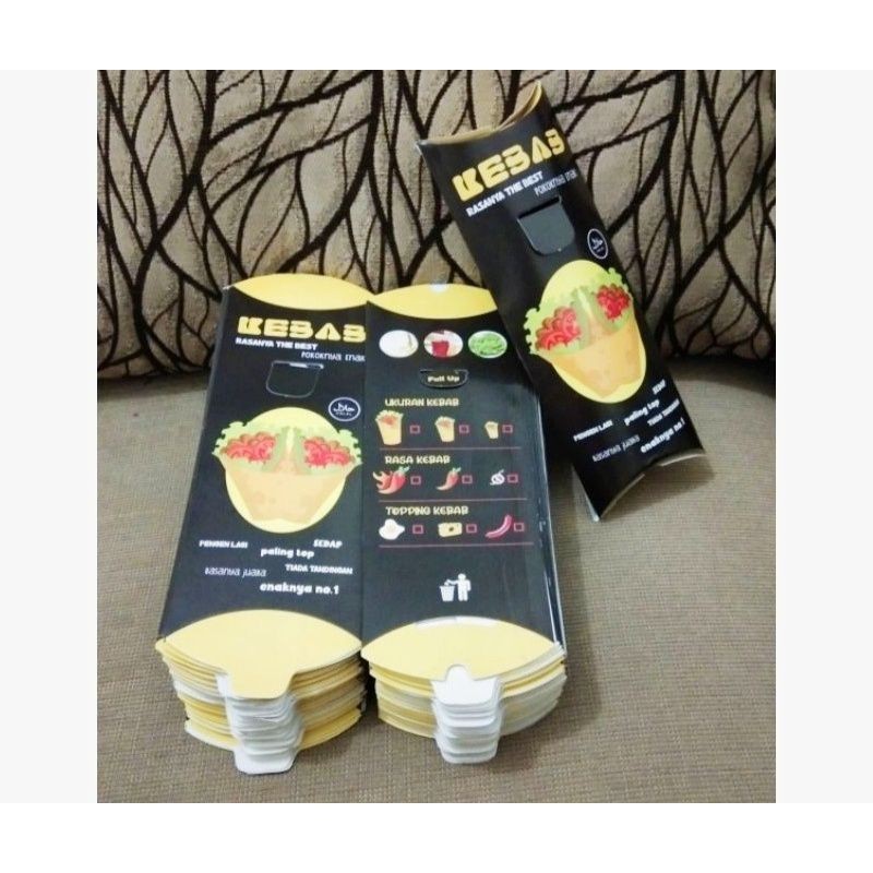 

PROMO KUALITAS Dus Bungkus Wadah Kemasan Kebab Murah Hitam B GRATIS ONGKIR
