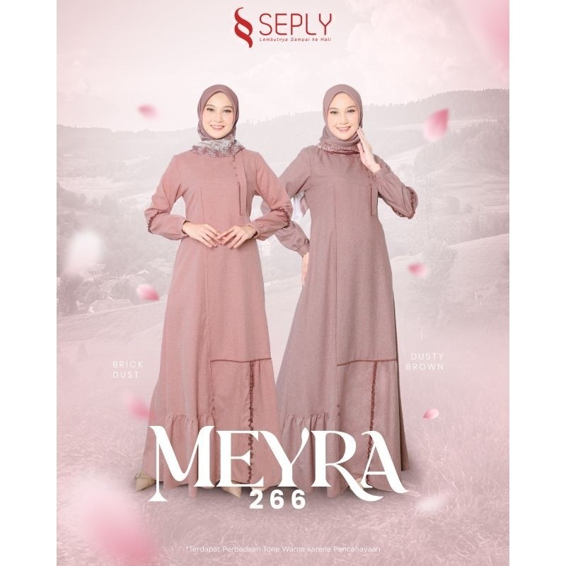 Seply Meyra 266 / Gamis Seply Terbaru /Gamis Remaja / Gamis Brown / Gamis Dewasa /Gamis Meyra Terbar