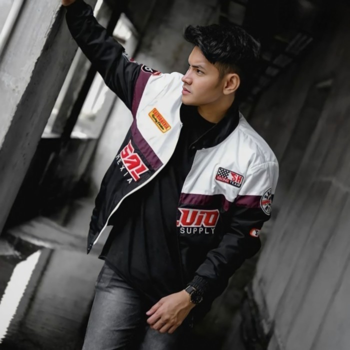 DISKON- Nascar Jacket Vintage Slvhx Racing Team White / Jaket Nascar - XL
