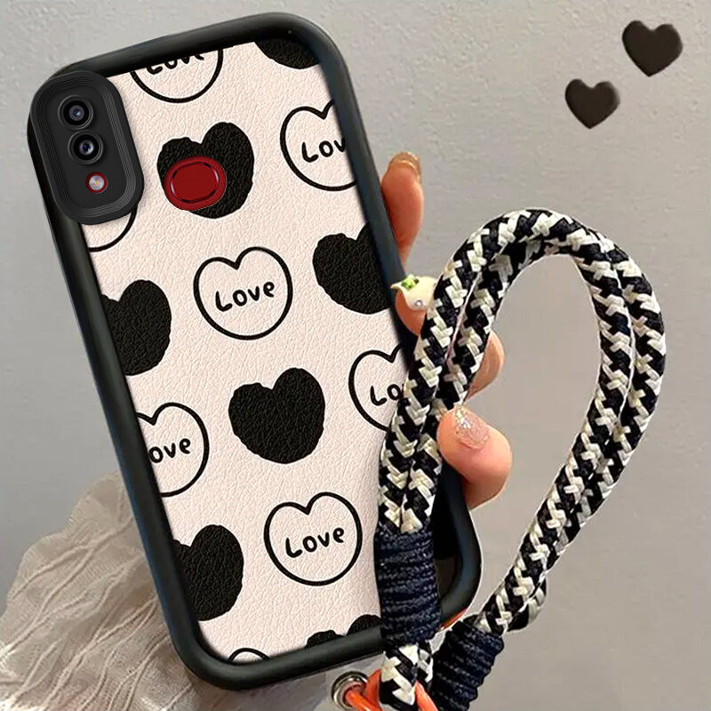 Case  Vivo Y91C Y91i Y91 Love Bentuk cinta Gaya sederhana (Without Lanyard)
