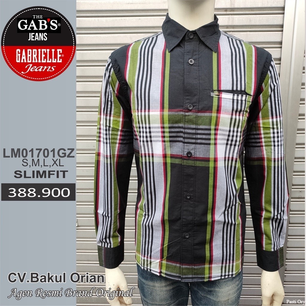 GABRIELLE Kemeja Pria Baju Cowok Gab's Gabrielle GBL Original - LV11605