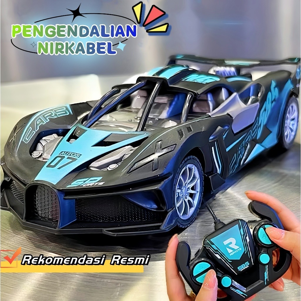 CGSOADFU 1/18 Mobil Balap Remote Control 2WD Dengan Lampu Rc Drift Mobil Remote Control Drift
