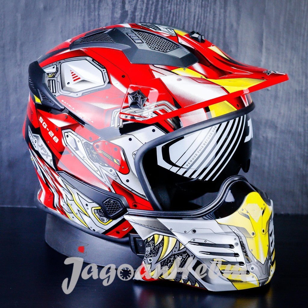 JPX HELM MX726R MX09 | SUPER BLACK | MX726 R CROSSOVER MX 726